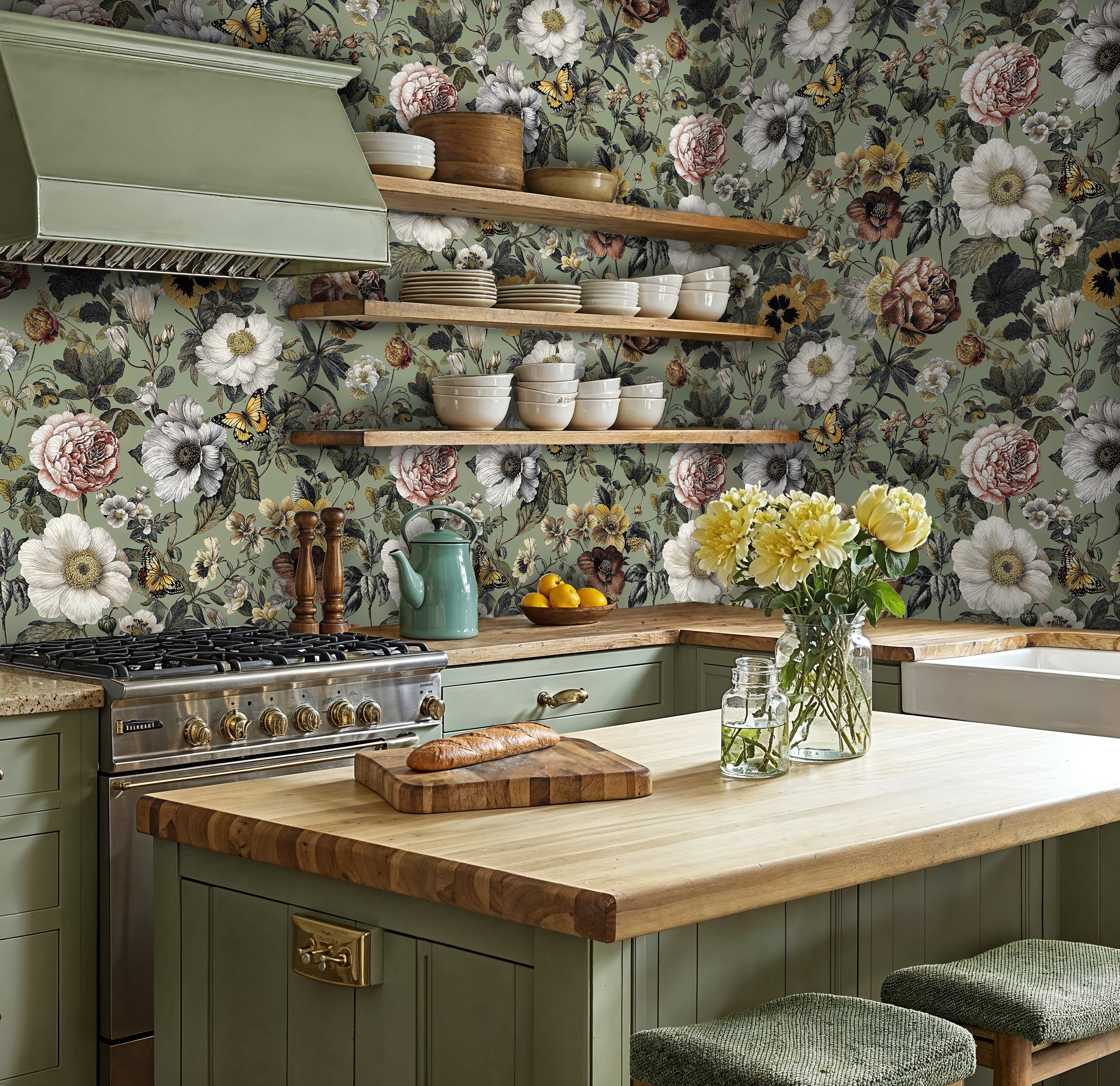 Vintage Wildflower Garden Wallpaper